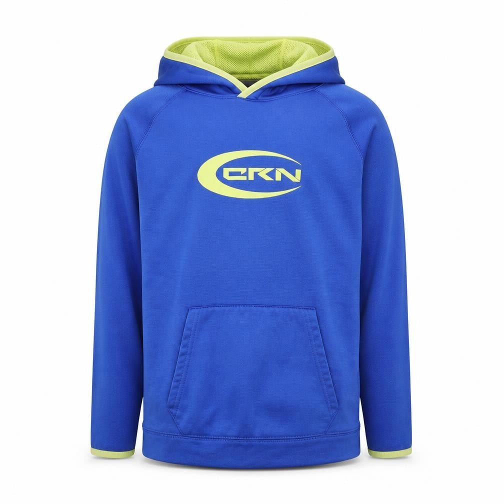 Crane Boys Blue Polyester Pullover Hoodie Size L Pullover