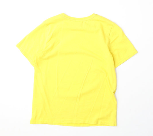 LEGO Boys Yellow 100% Cotton Basic T-Shirt Size 9-10 Years Round Neck Pullover - Ninjango