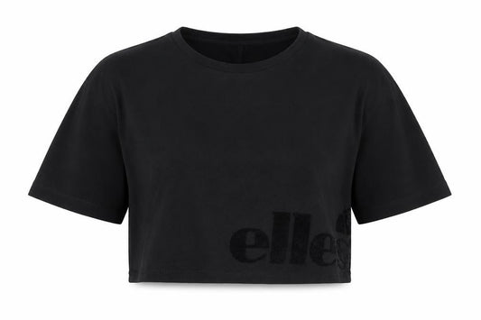 Womens UK Size 10 ellesse Black 100% Cotton T-Shirt