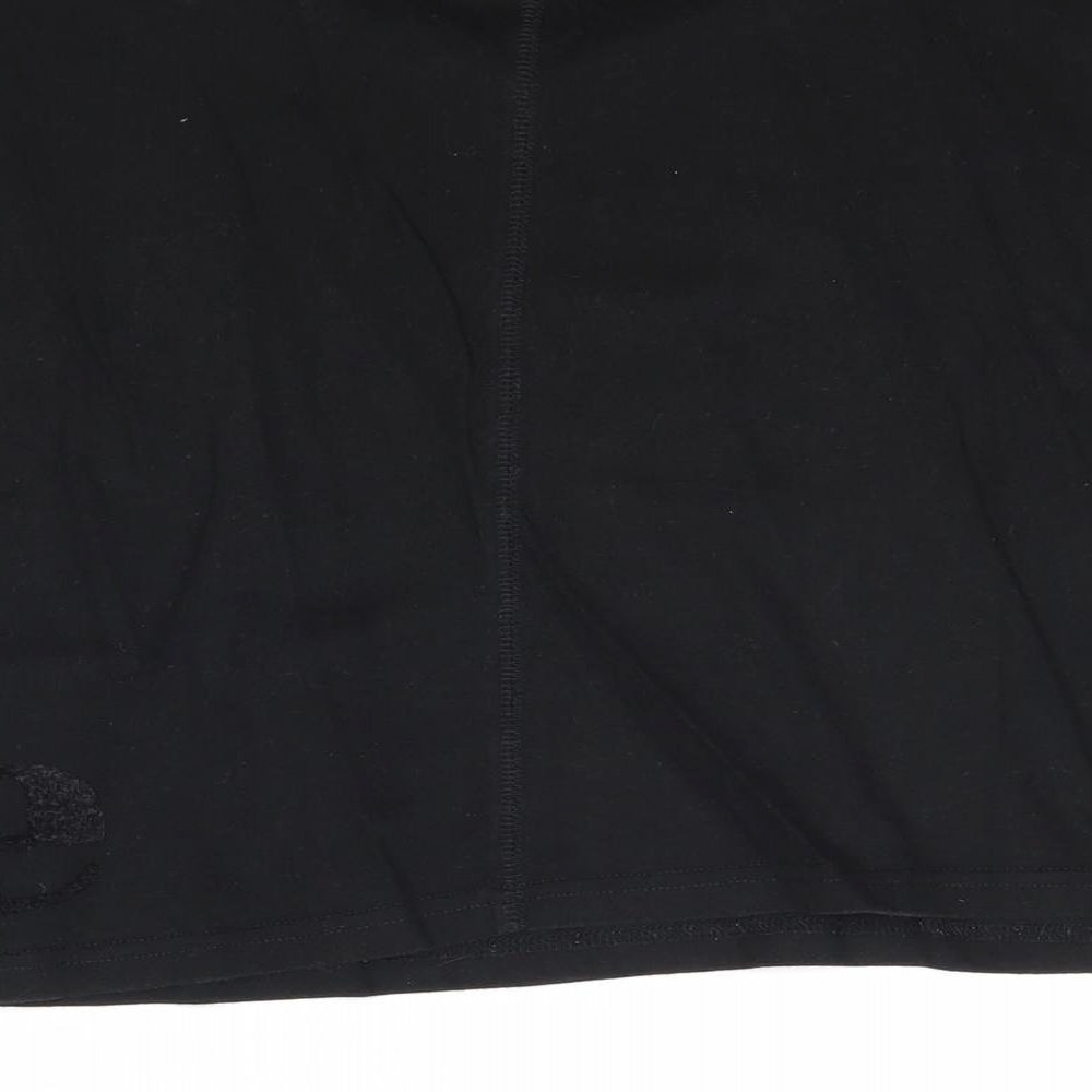 ellesse Womens Black 100% Cotton Cropped T-Shirt Size 10 Round Neck