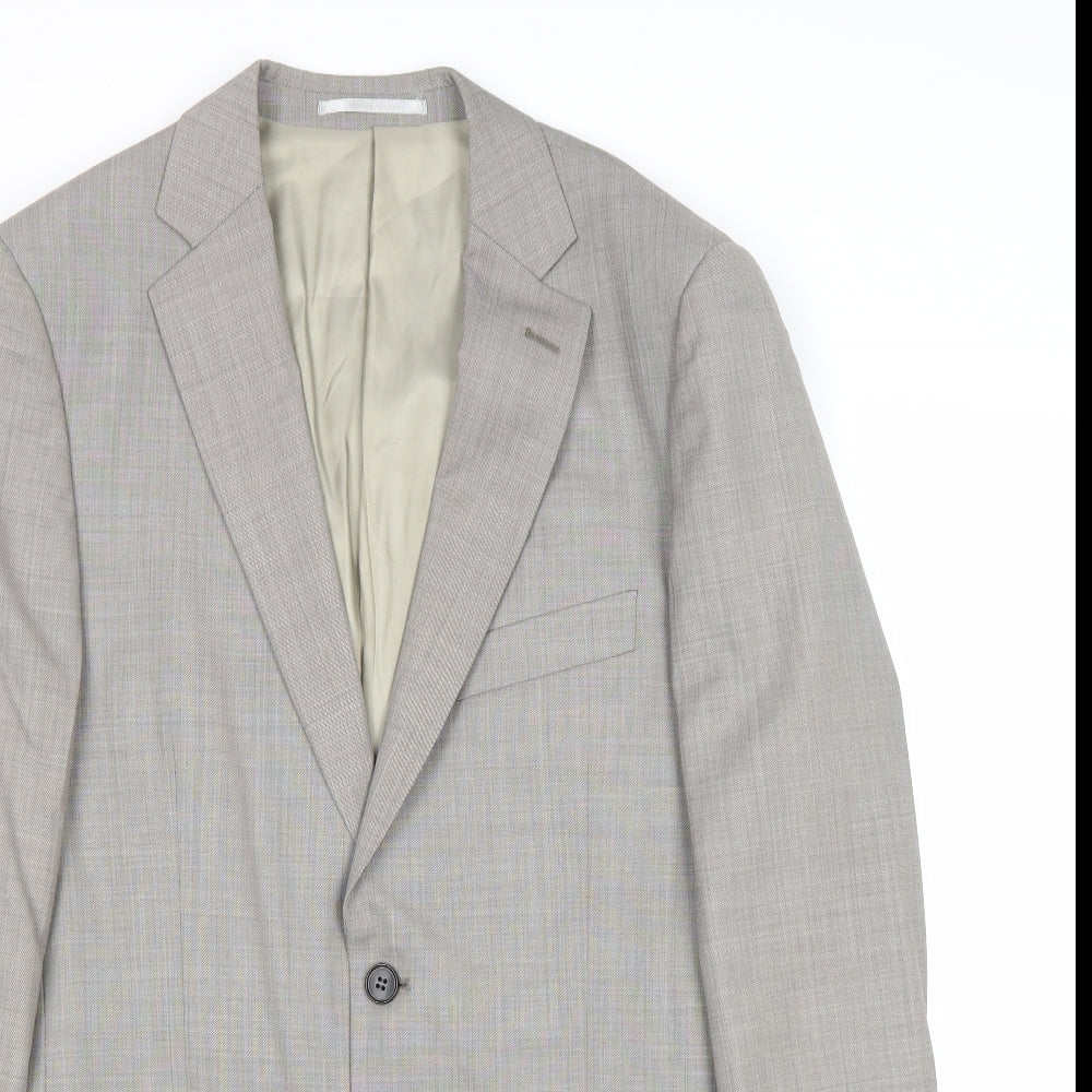 Marks and Spencer Mens Grey Polyester Jacket Suit Jacket Size 38 Regular