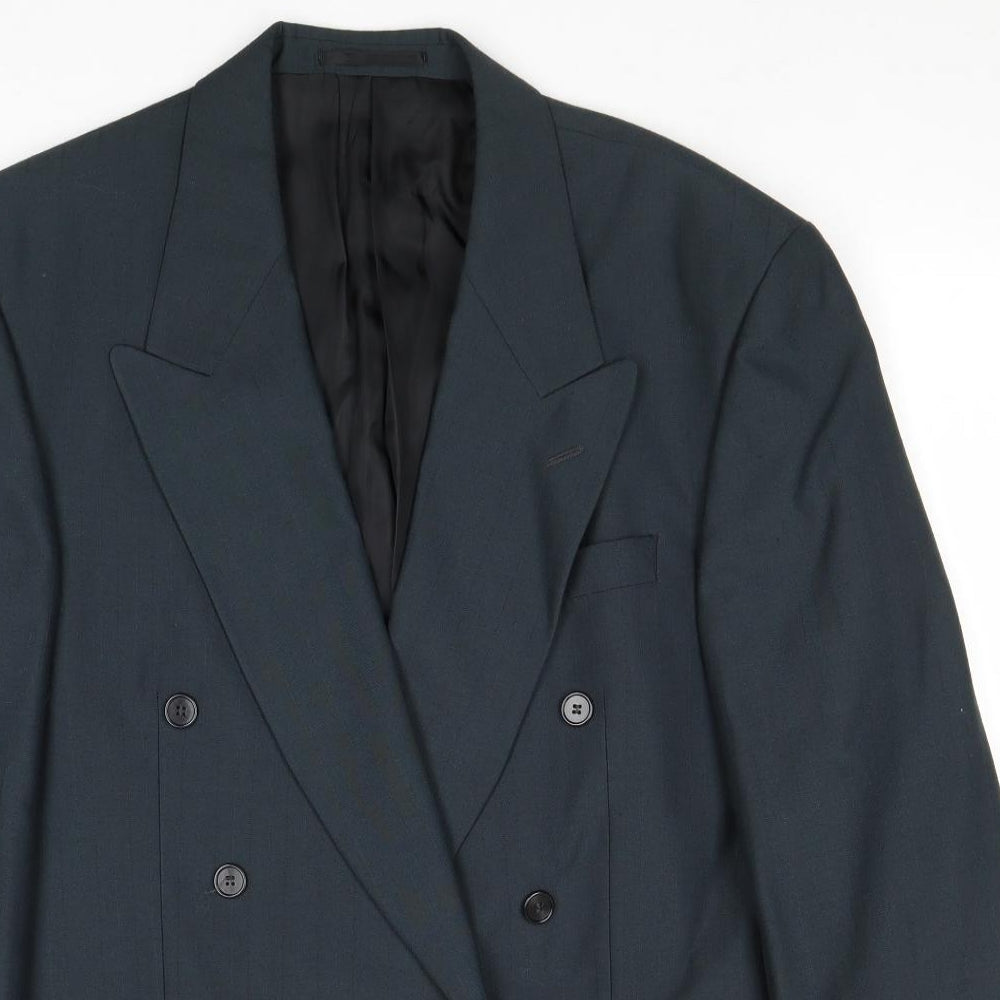 Burton Mens Blue Polyester Jacket Suit Jacket Size 42 Regular