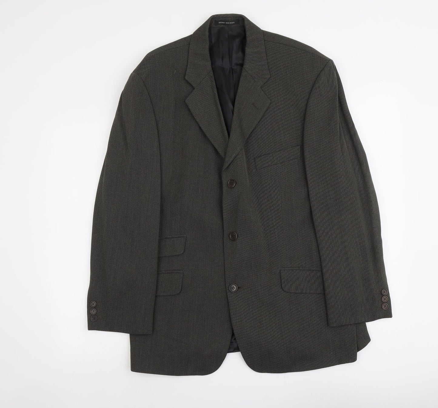 Pierre Balmain Mens Grey Wool Jacket Suit Jacket Size M Regular