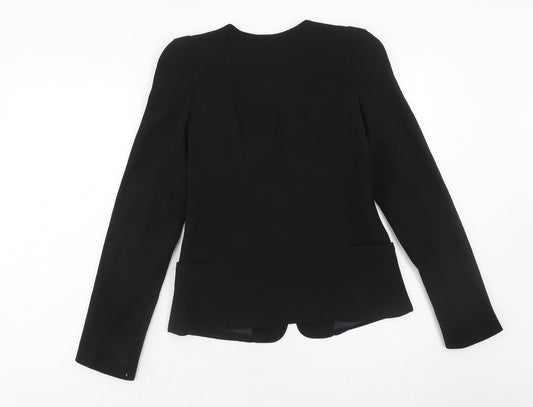 Forever Unique Womens Black Polyester Jacket Suit Jacket Size 12