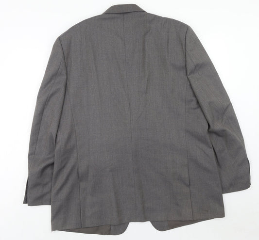 Simon Taylor Mens Grey Polyester Jacket Suit Jacket Size 46 Regular