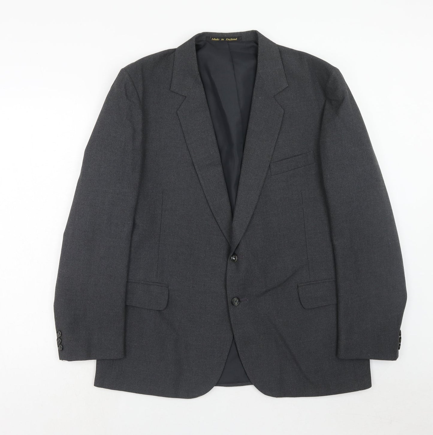 Yorkies Mens Grey Polyester Jacket Suit Jacket Size 40 Regular