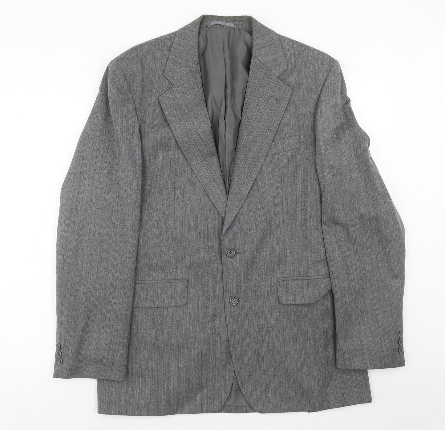 SCOTT Mens Grey Striped Wool Jacket Suit Jacket Size 40 Regular