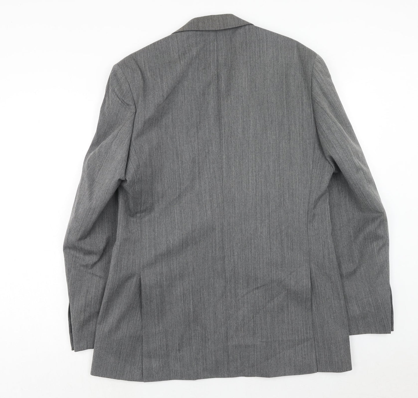 SCOTT Mens Grey Striped Wool Jacket Suit Jacket Size 40 Regular