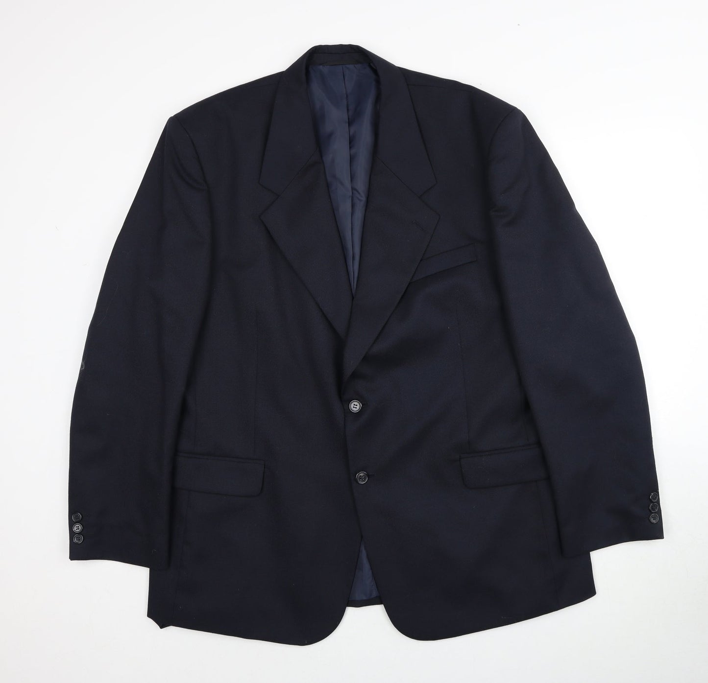 Preworn Mens Blue Wool Jacket Suit Jacket Size 42 Regular
