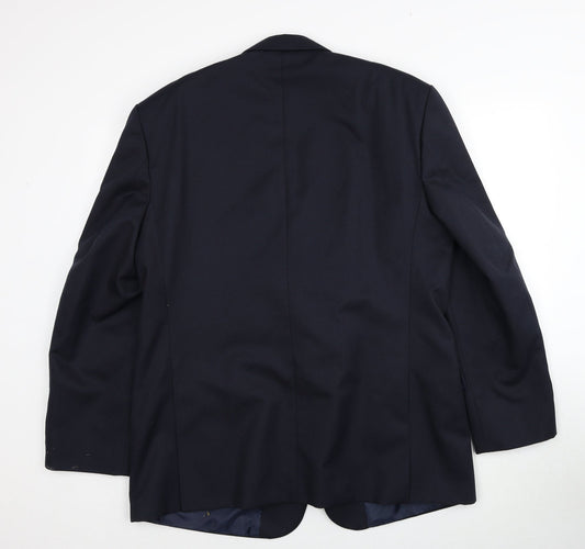 Preworn Mens Blue Wool Jacket Suit Jacket Size 42 Regular