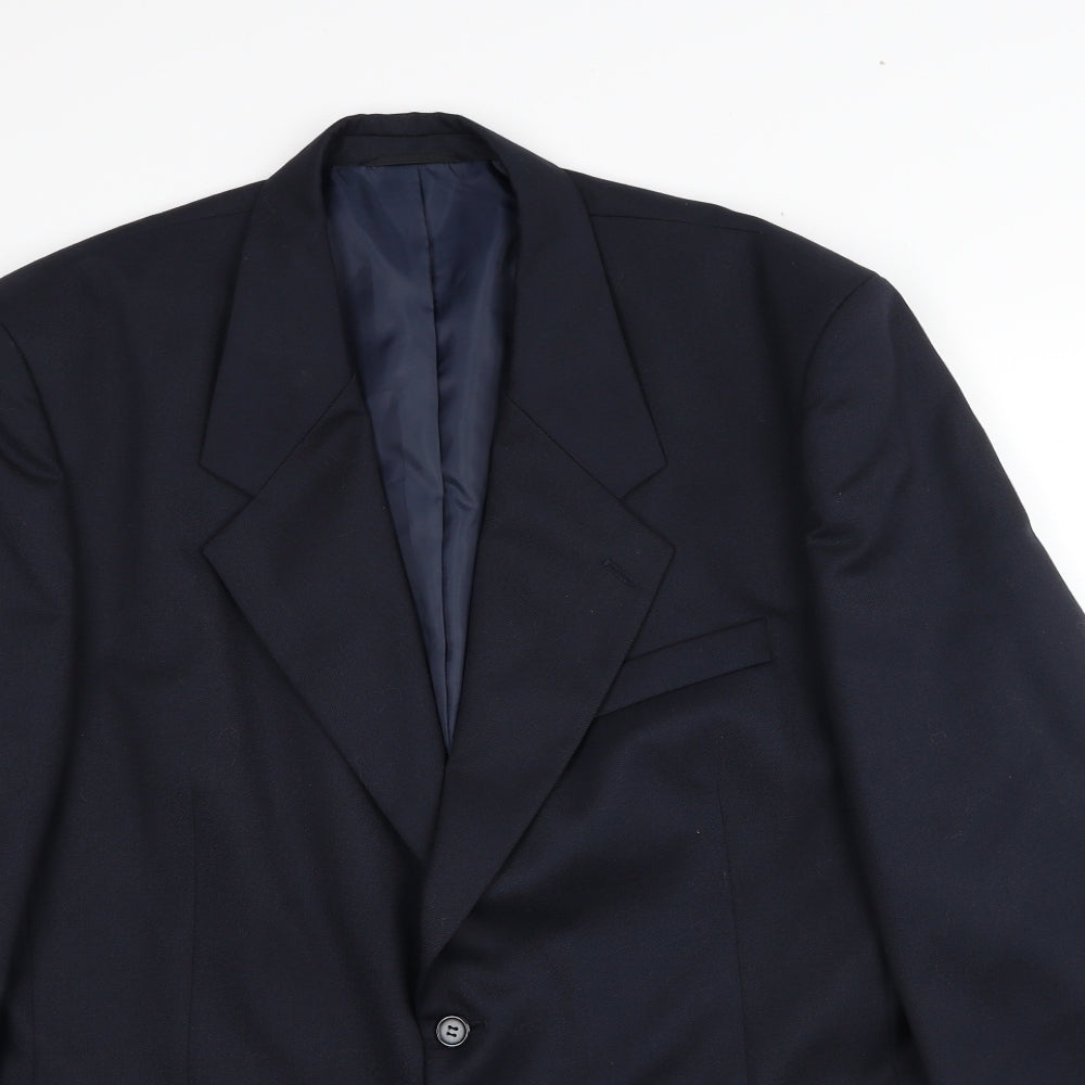 Preworn Mens Blue Wool Jacket Suit Jacket Size 42 Regular