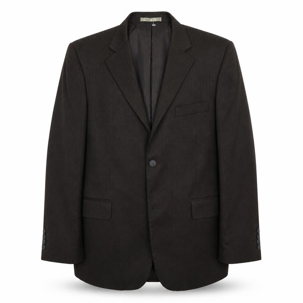 Taylor & Wright Mens Brown Striped Polyester Jacket Suit Jacket Size 40 Regular