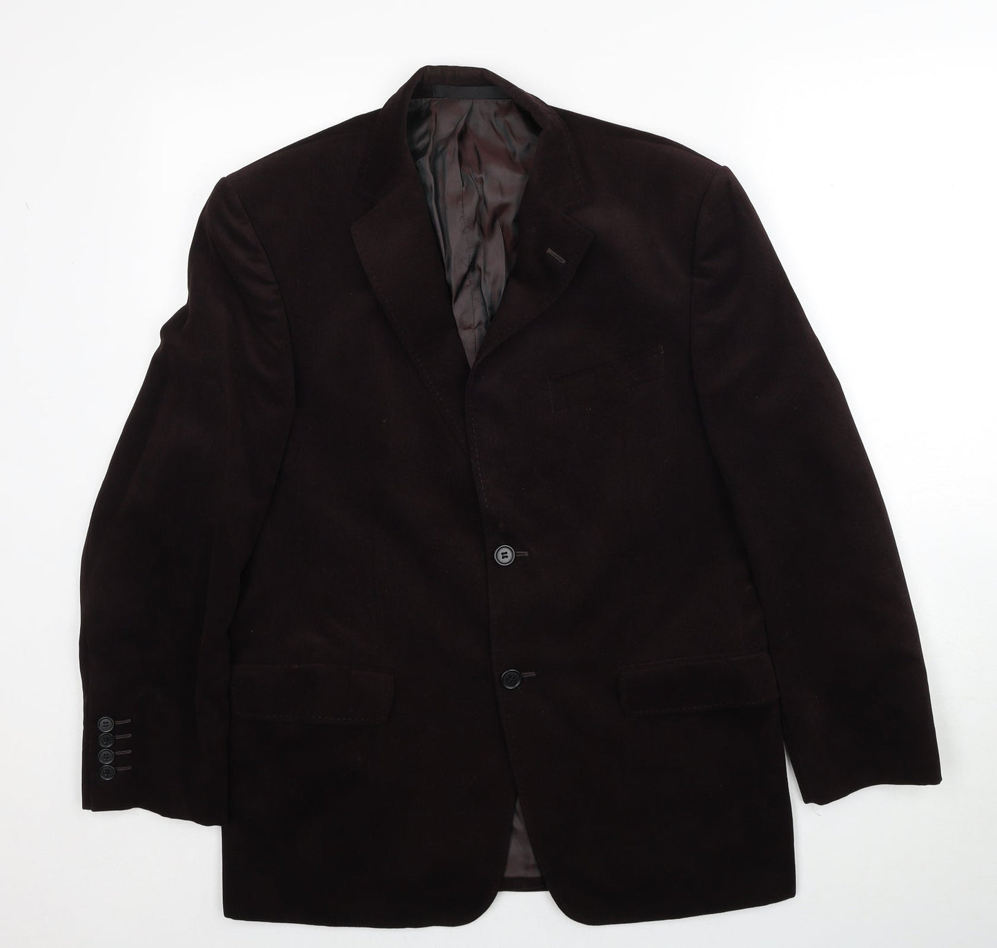Marks and Spencer Mens Purple Polyester Jacket Blazer Size 38 Regular