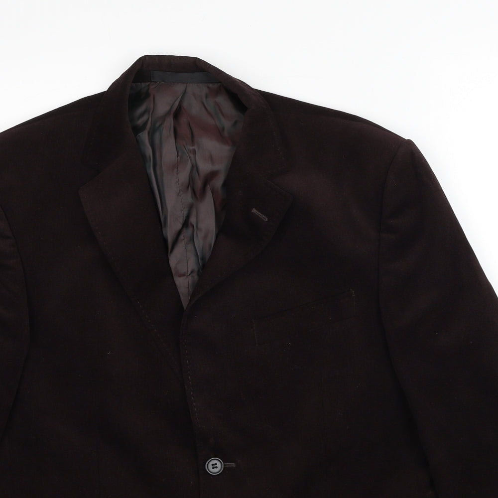 Marks and Spencer Mens Purple Polyester Jacket Blazer Size 38 Regular