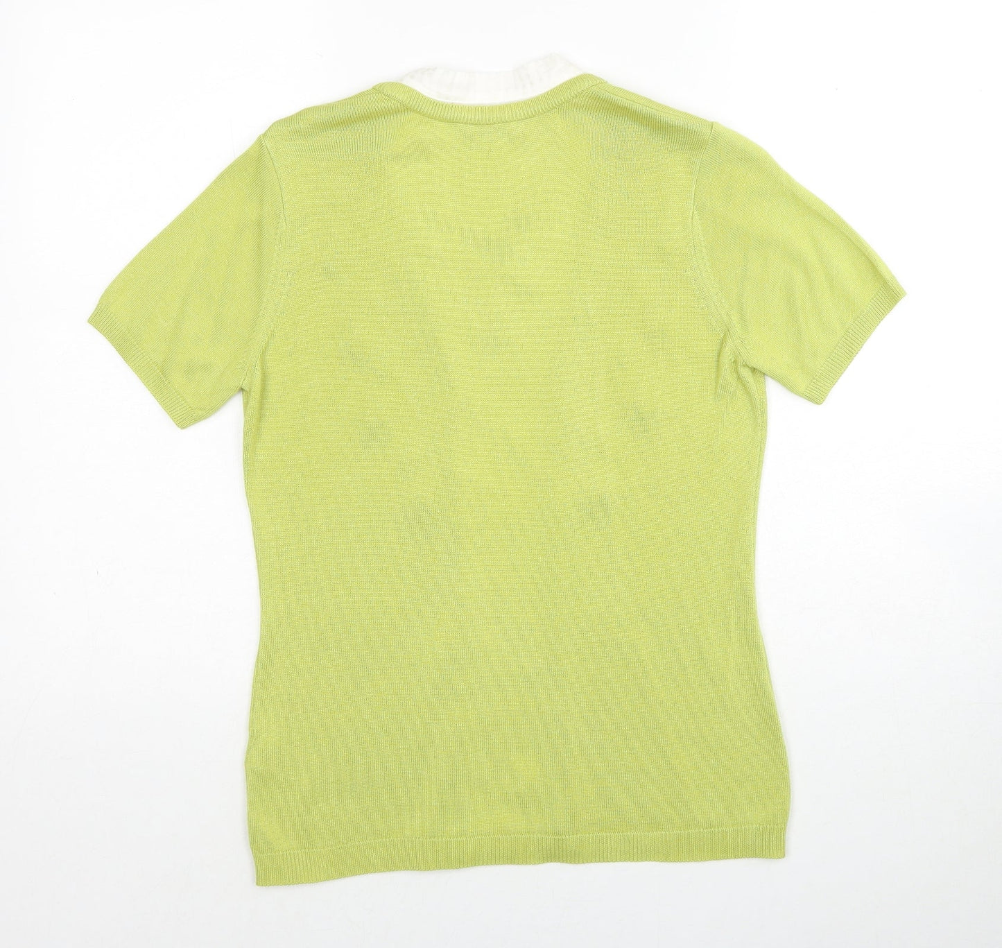 Per Una Womens Green V-Neck Acrylic Pullover Jumper Size 10 Pullover