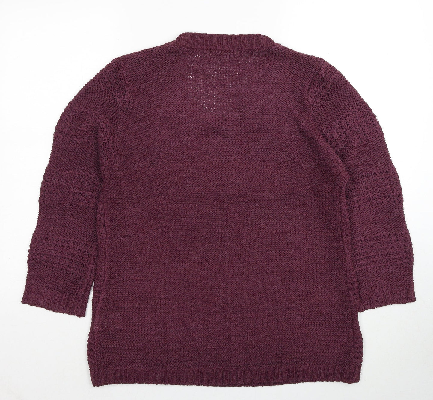 Lakeland Womens Purple Round Neck Acrylic Pullover Jumper Size 16