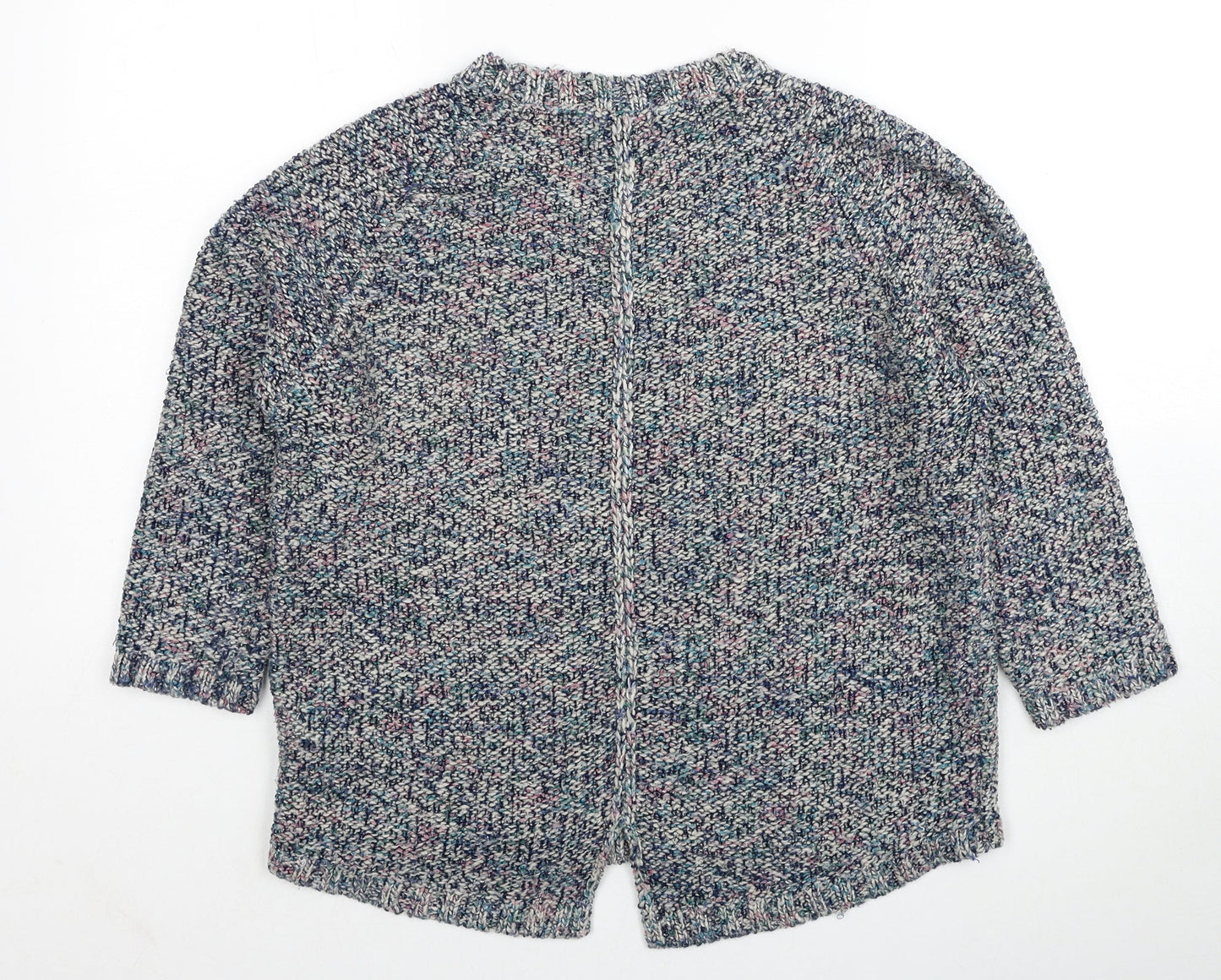 Marks and Spencer Womens Multicoloured Round Neck Acrylic Pullover Jumper Size 12