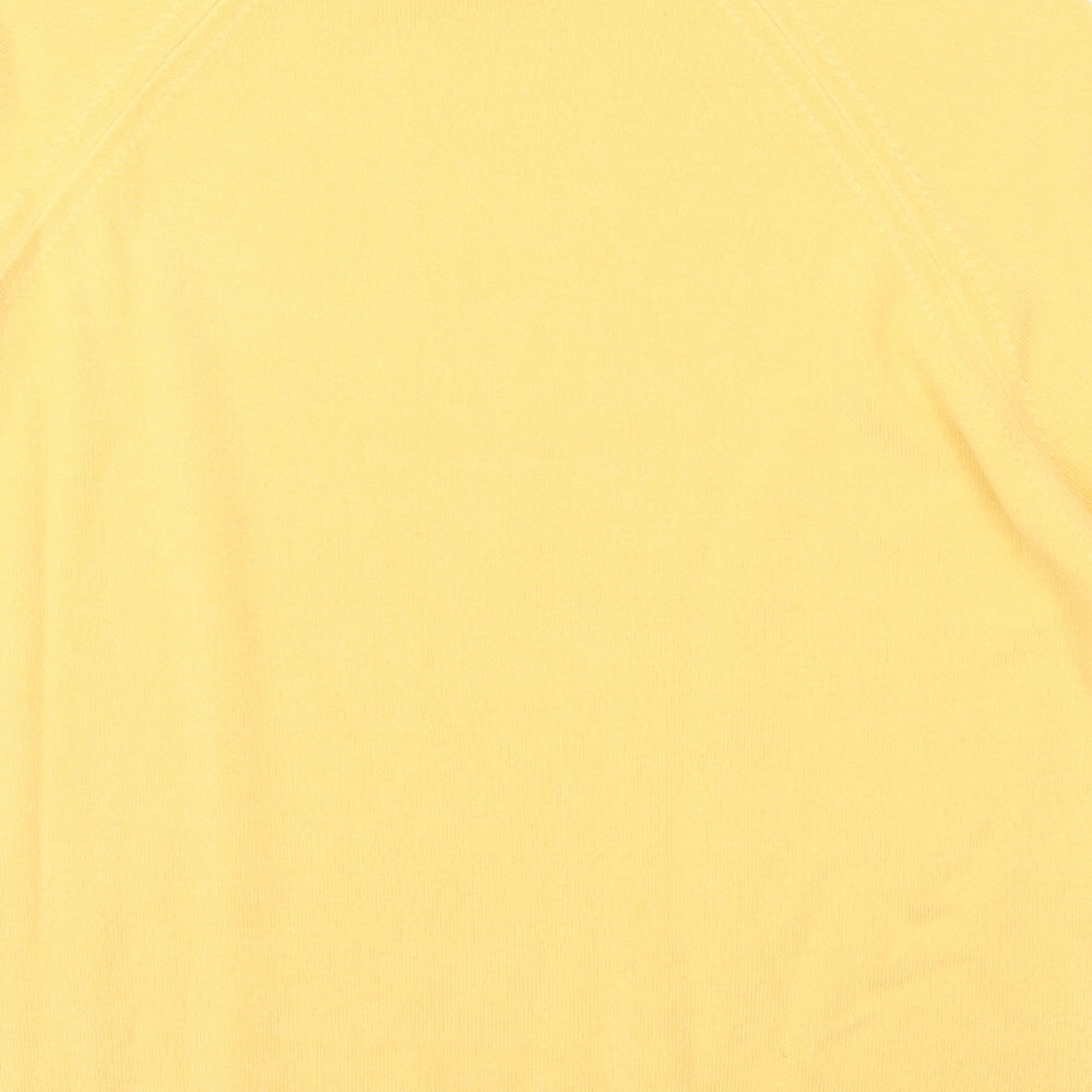 Jonelle Womens Yellow Round Neck Acrylic Pullover Jumper Size 14