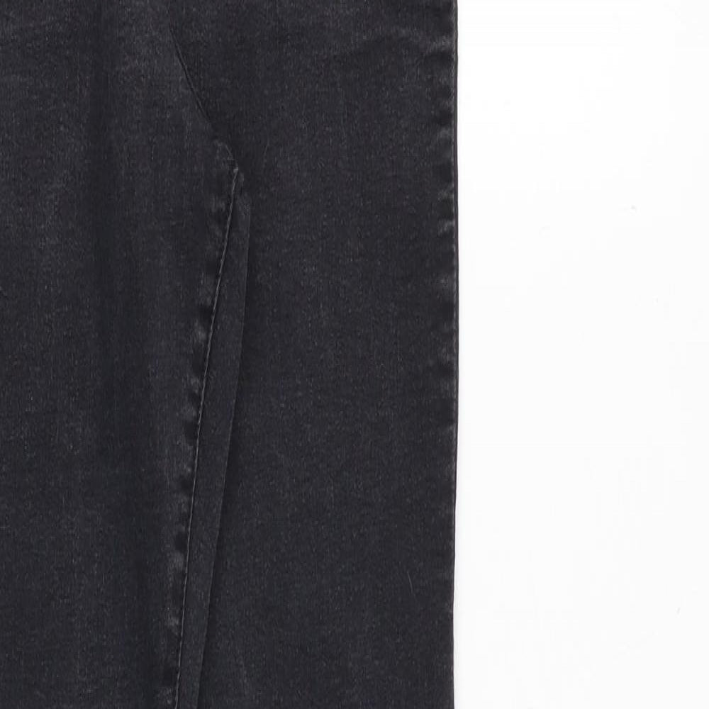 Denim & Co. Womens Black Cotton Skinny Jeans Size 12 Regular Zip