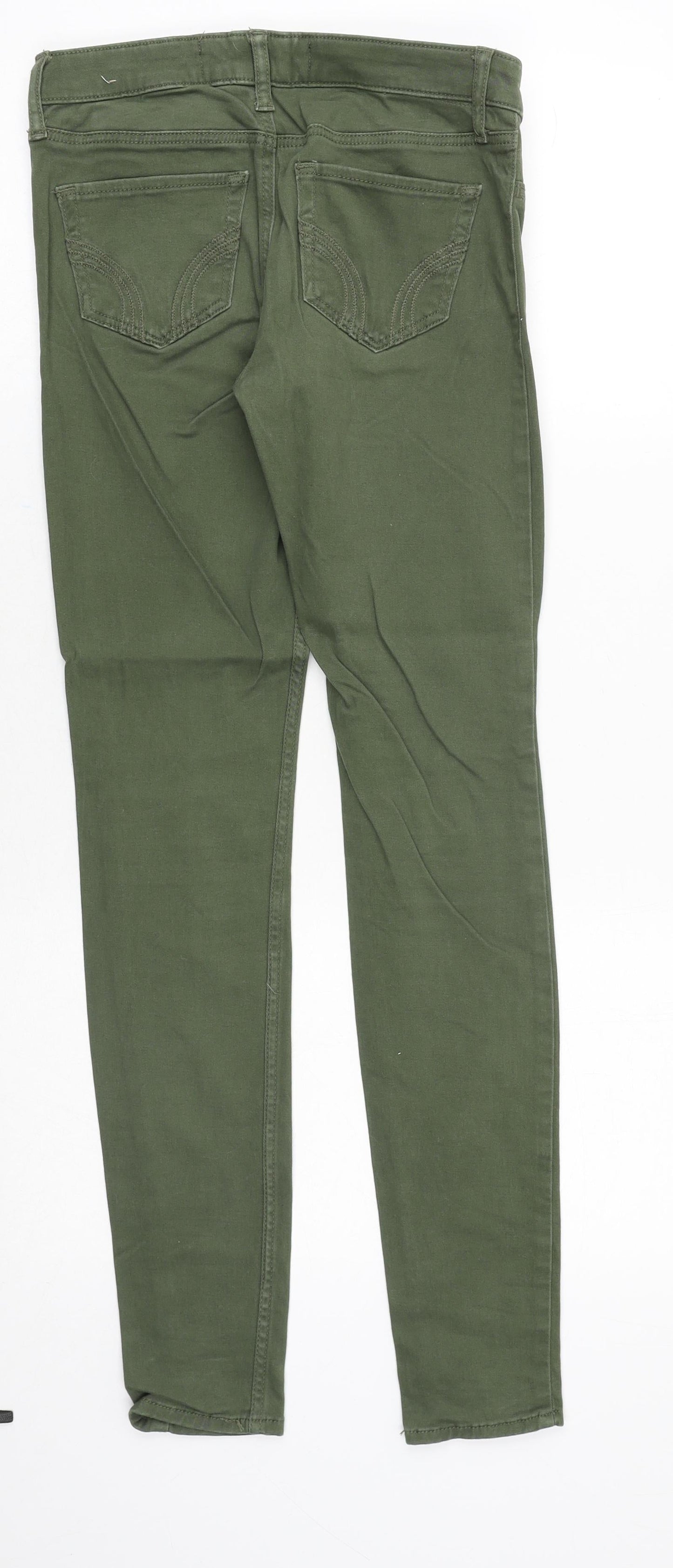 Hollister Womens Green Cotton Skinny Jeans Size 24 in Regular Zip