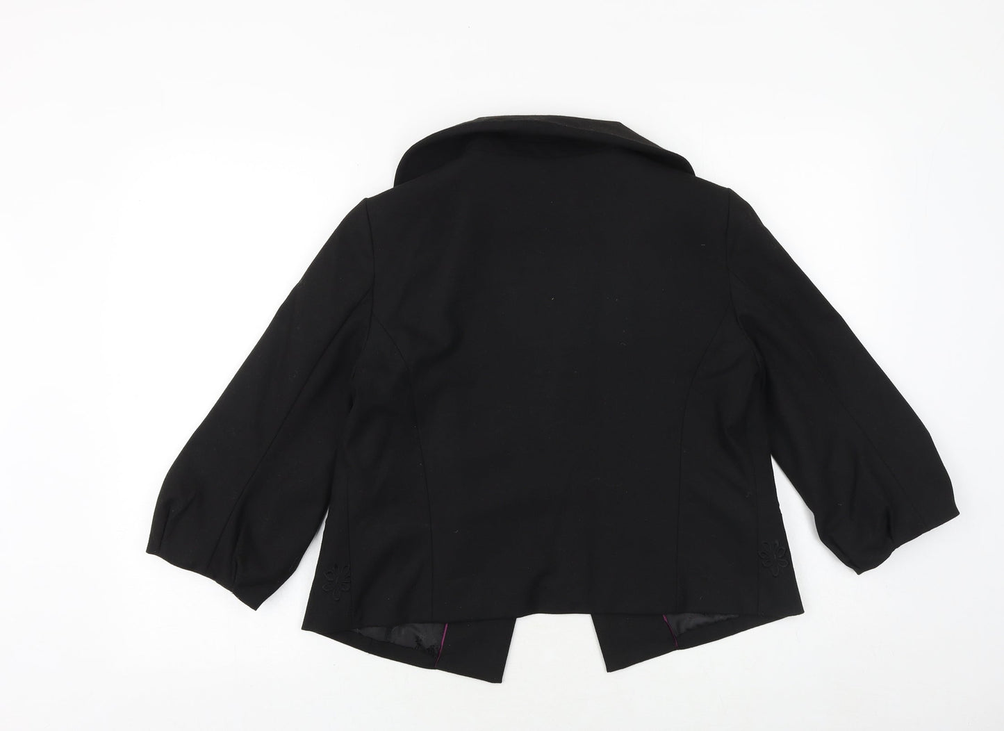 Marks and Spencer Womens Black Jacket Blazer Size 10 Button