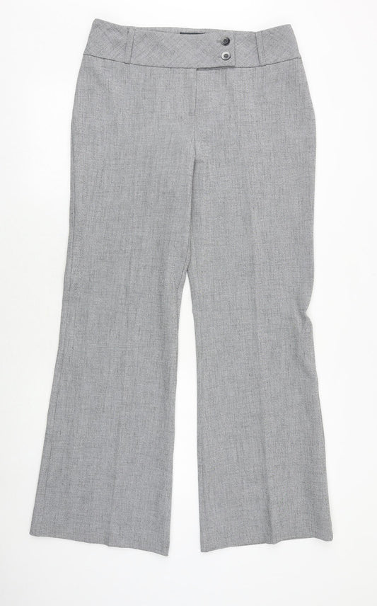 Tuchuzy Womens Grey Polyester Trousers Size 16 Regular Zip