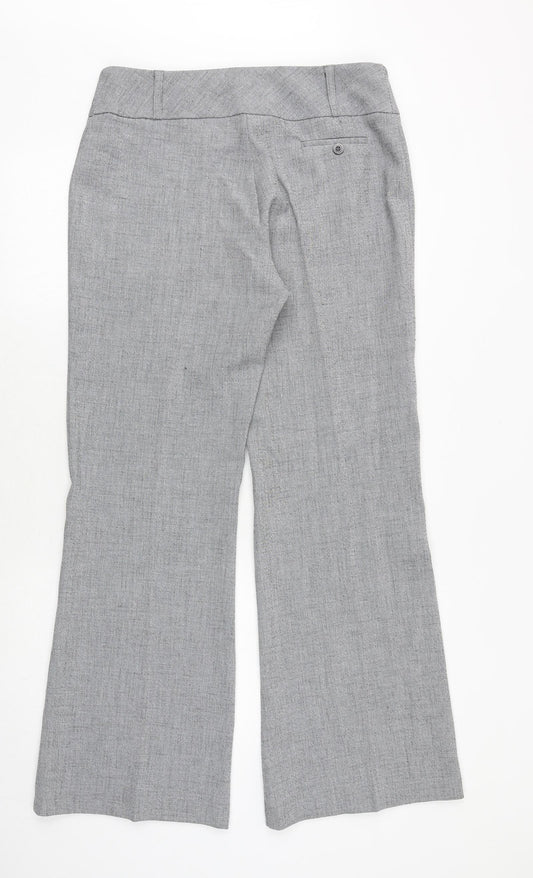 Tuchuzy Womens Grey Polyester Trousers Size 16 Regular Zip