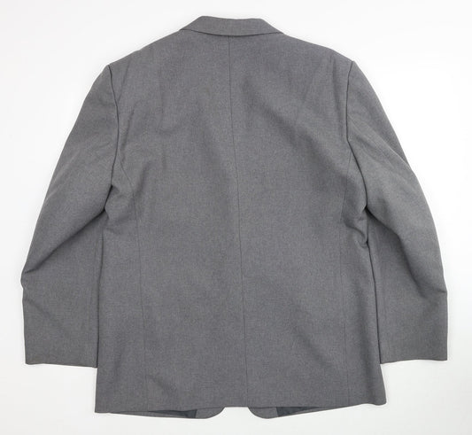 Canda Mens Grey Polyester Jacket Suit Jacket Size 42 Regular