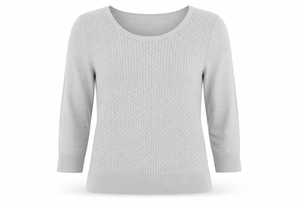 Marks and Spencer Womens Grey Round Neck Acrylic Pullover Jumper Size 14