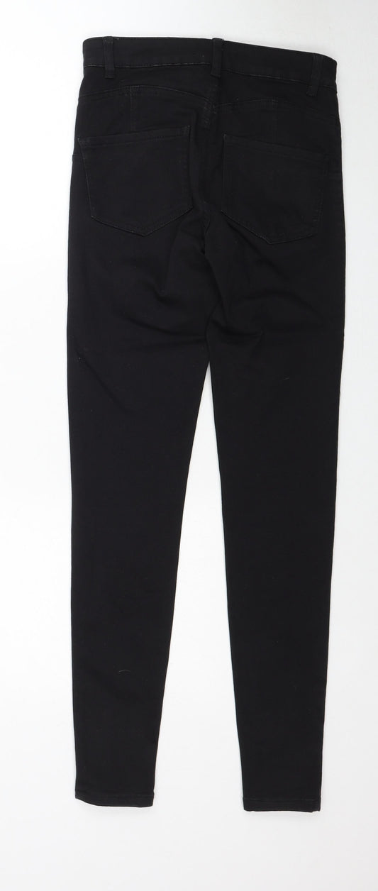 Denim & Co. Womens Black Cotton Skinny Jeans Size 8 Regular Zip