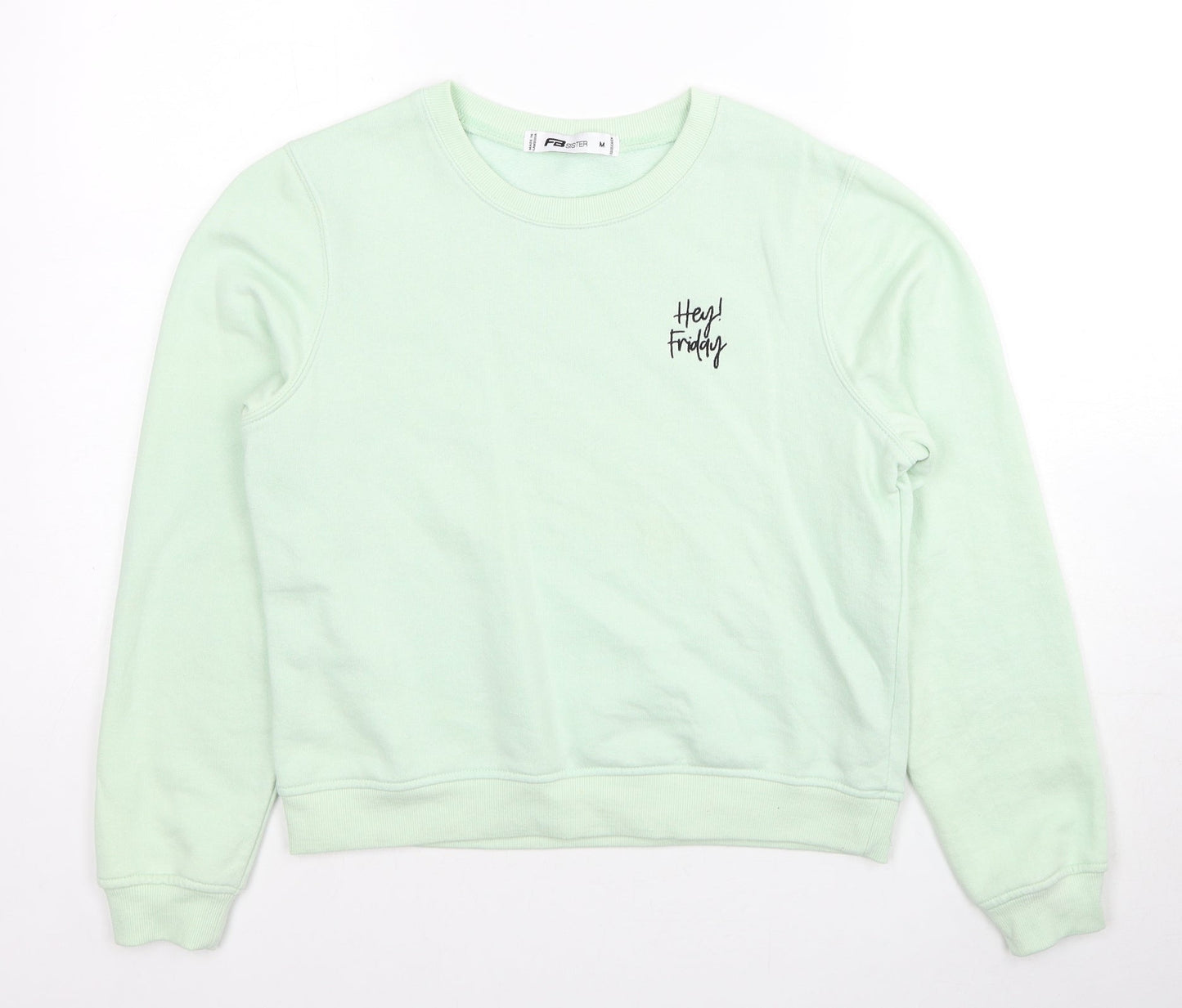 FB Sisters Womens Green Cotton Pullover Sweatshirt Size M Pullover - Hey! Friday