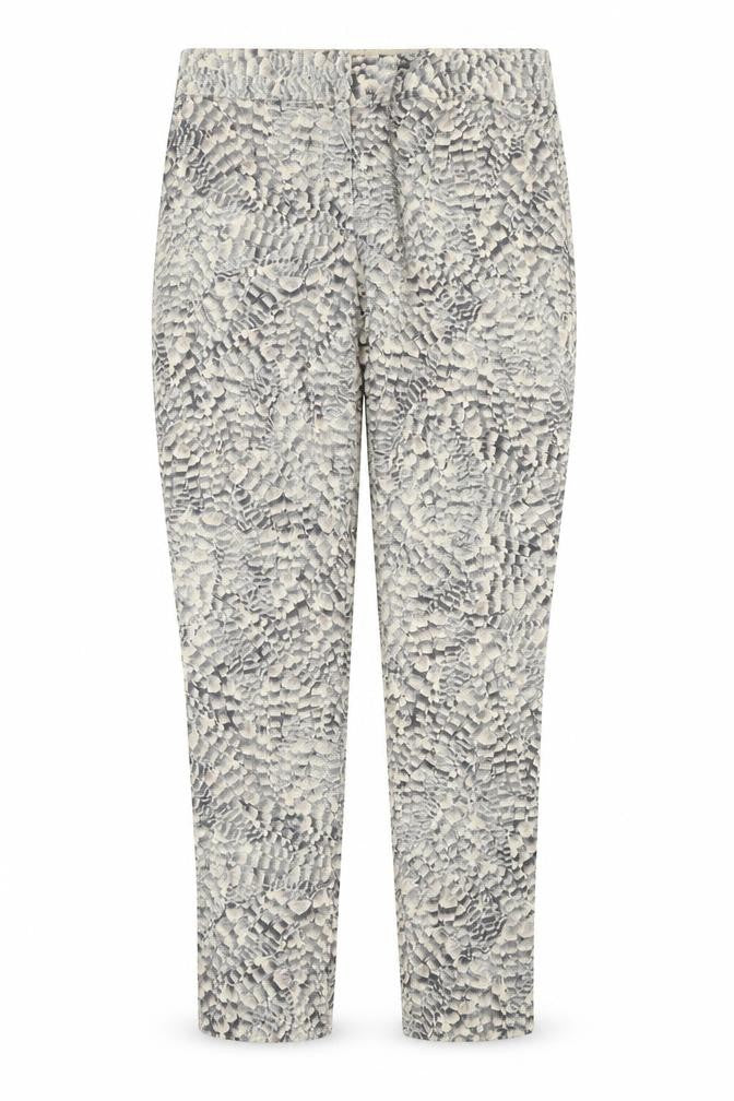 South Womens Beige Geometric Polyacrylate Fibre Trousers Size 10 Regular Zip