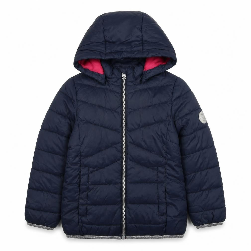 NAME IT Girls Blue Puffer Jacket Jacket Size 5 Years Zip