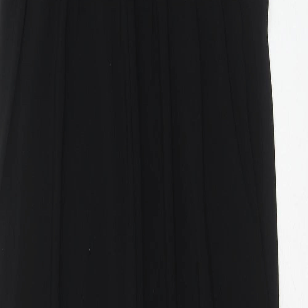 Signature Womens Black Polyester Jumpsuit One-Piece Size S Pullover - Lace Top