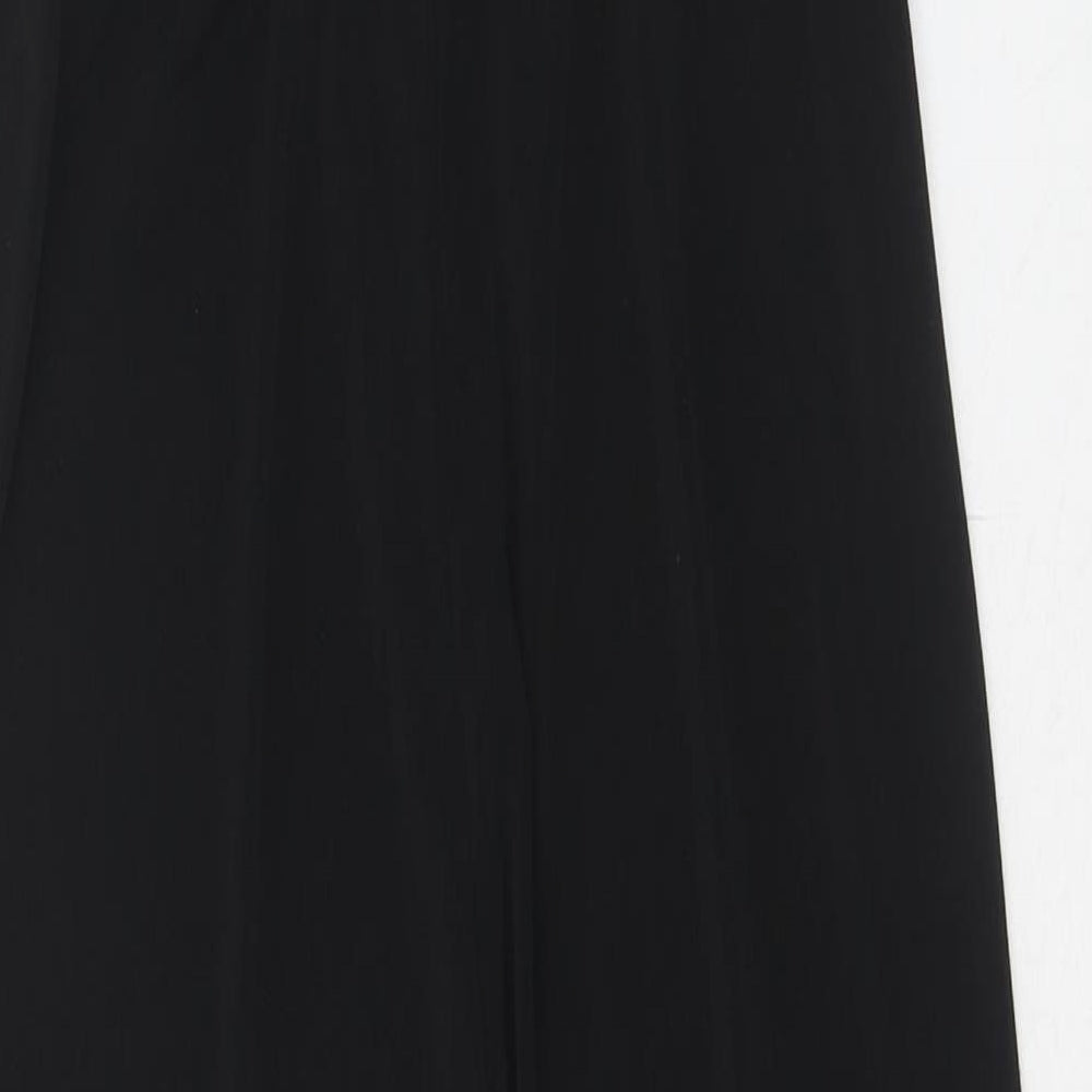 Signature Womens Black Polyester Jumpsuit One-Piece Size S Pullover - Lace Top