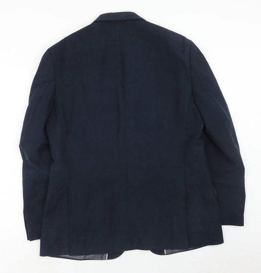 Marks and Spencer Mens Blue Polyester Jacket Suit Jacket Size 42 Regular