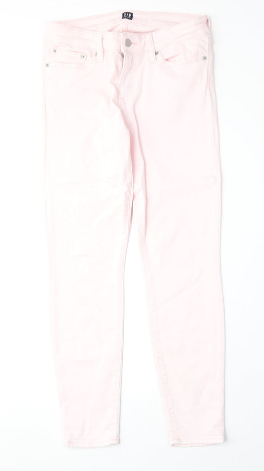 Gap Womens Pink Cotton Straight Jeans Size 27 in Regular Zip