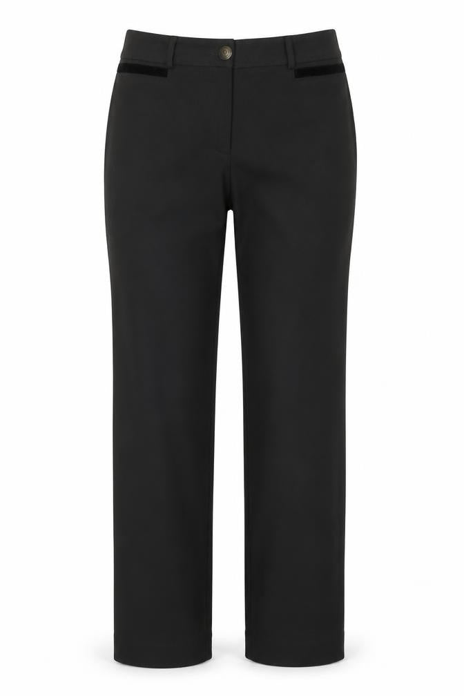 Marks and Spencer Womens Black Polyester Trousers Size 10 Regular Zip