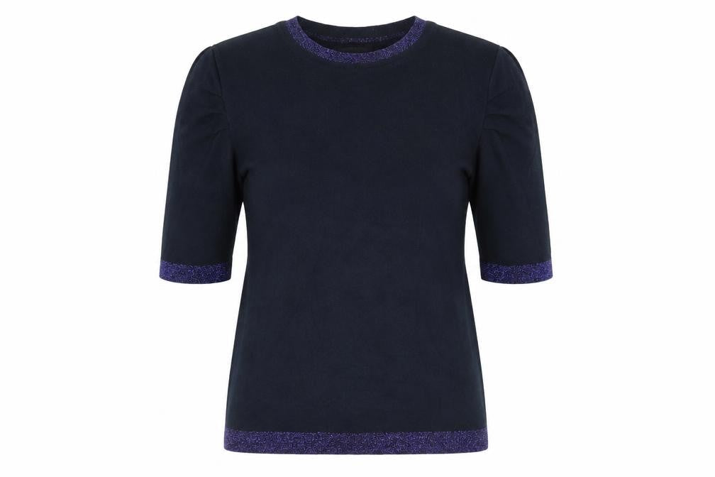 Marks and Spencer Womens Blue Round Neck Viscose Pullover Jumper Size 10
