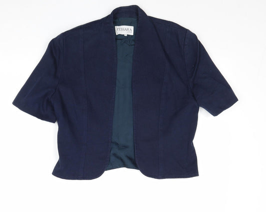 Tessara Womens Blue Jacket Blazer Size 12