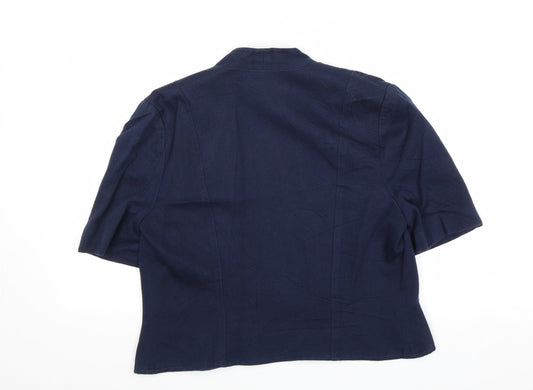 Tessara Womens Blue Jacket Blazer Size 12