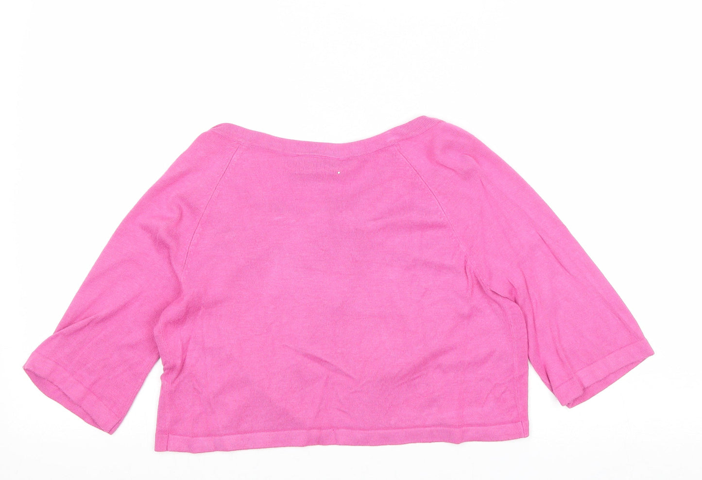 Wallis Womens Pink Scoop Neck Viscose Cardigan Jumper Size S