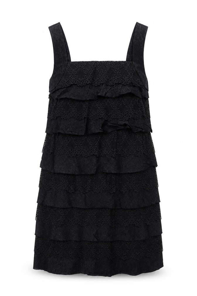 London Times Womens Black Viscose Pinafore/Dungaree Dress Size 8 Square Neck Zip