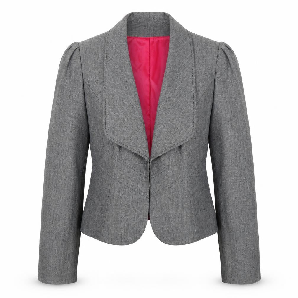 Marks and Spencer Womens Grey Polyester Jacket Blazer Size 14
