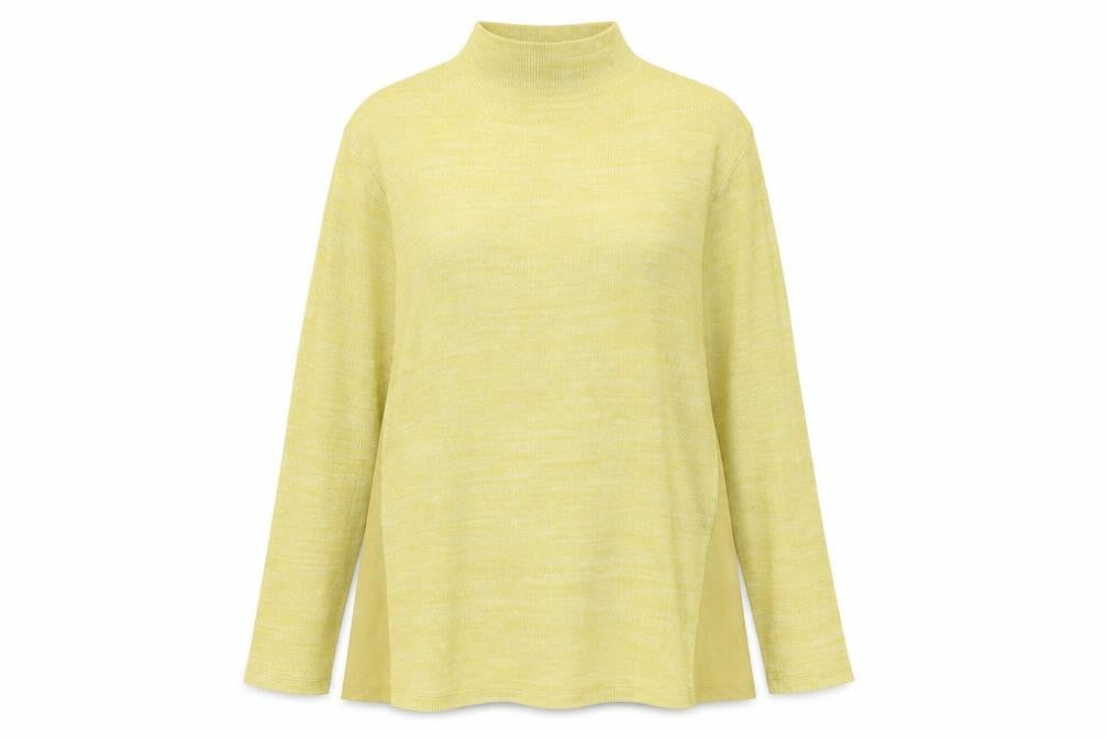 NEXT Womens Yellow High Neck Viscose Pullover Jumper Size 8