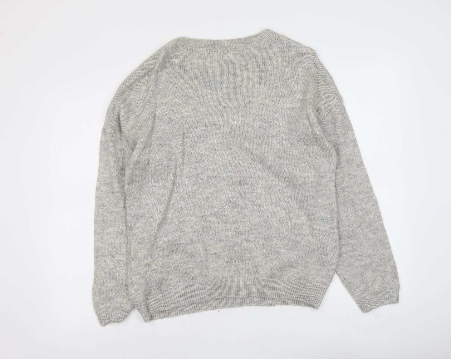 Roman Womens Green Round Neck Acrylic Pullover Jumper Size 12