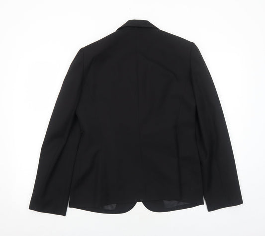 BHS Womens Black Polyester Jacket Suit Jacket Size 12