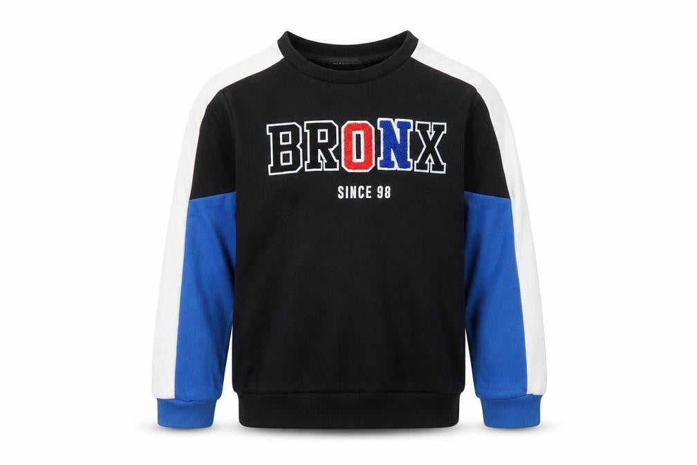 Primark Boys Black Cotton Pullover Sweatshirt Size 9-10 Years Pullover - Bronx