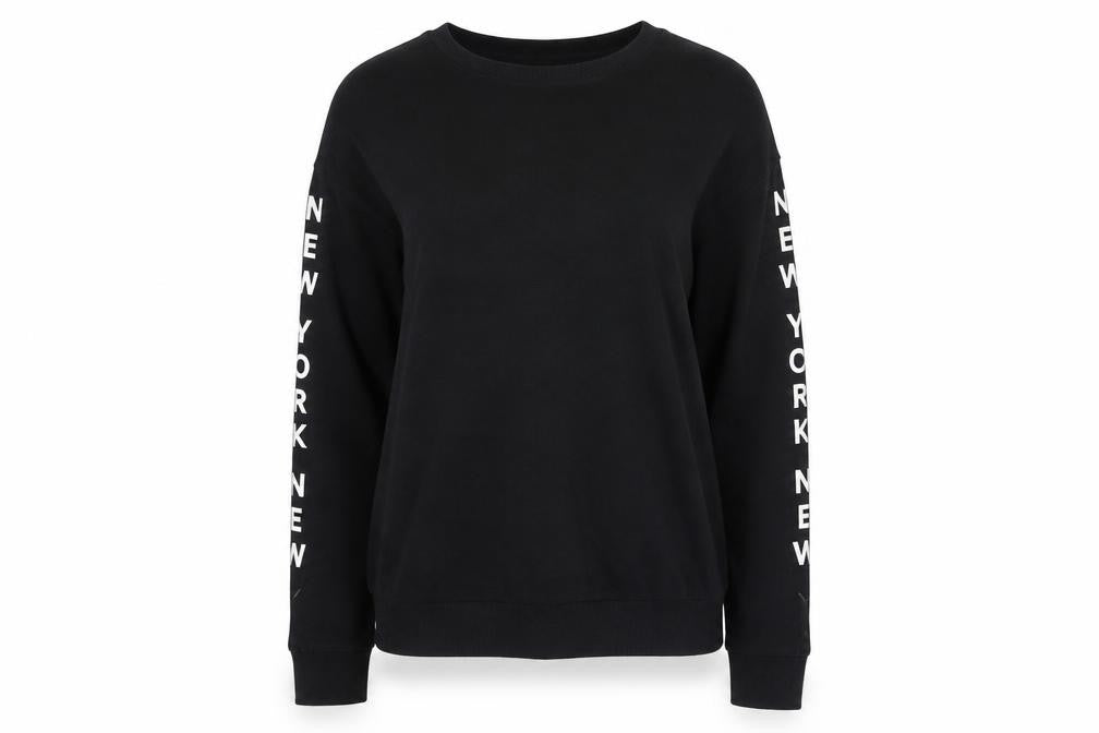 H&M Womens Black Cotton Pullover Sweatshirt Size S Pullover - New York