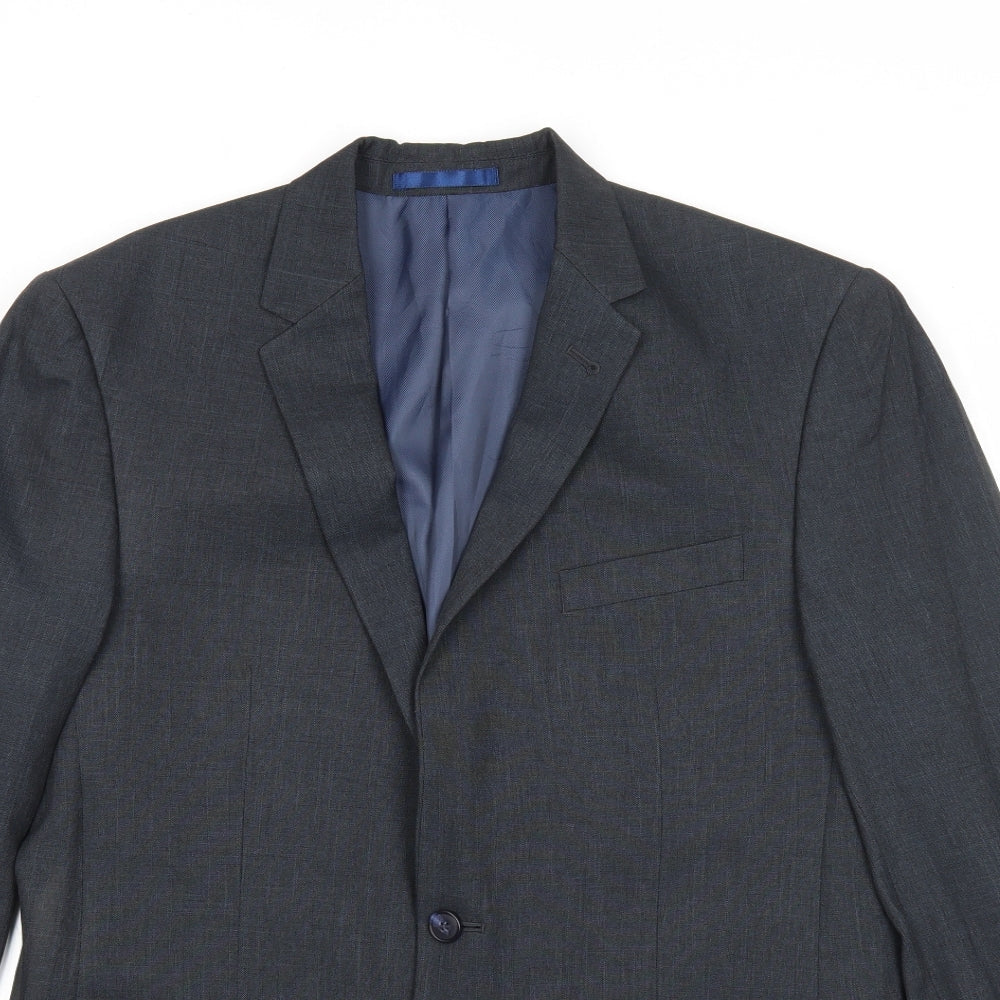 Taylor & Wright Mens Grey Polyester Jacket Suit Jacket Size 40 Regular